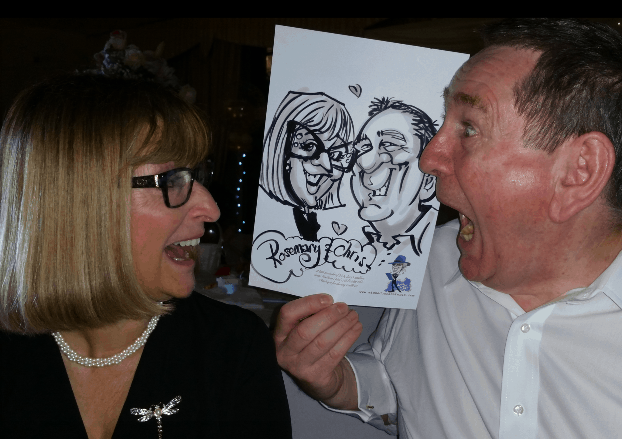 party caricatures – by Luisa Calvo